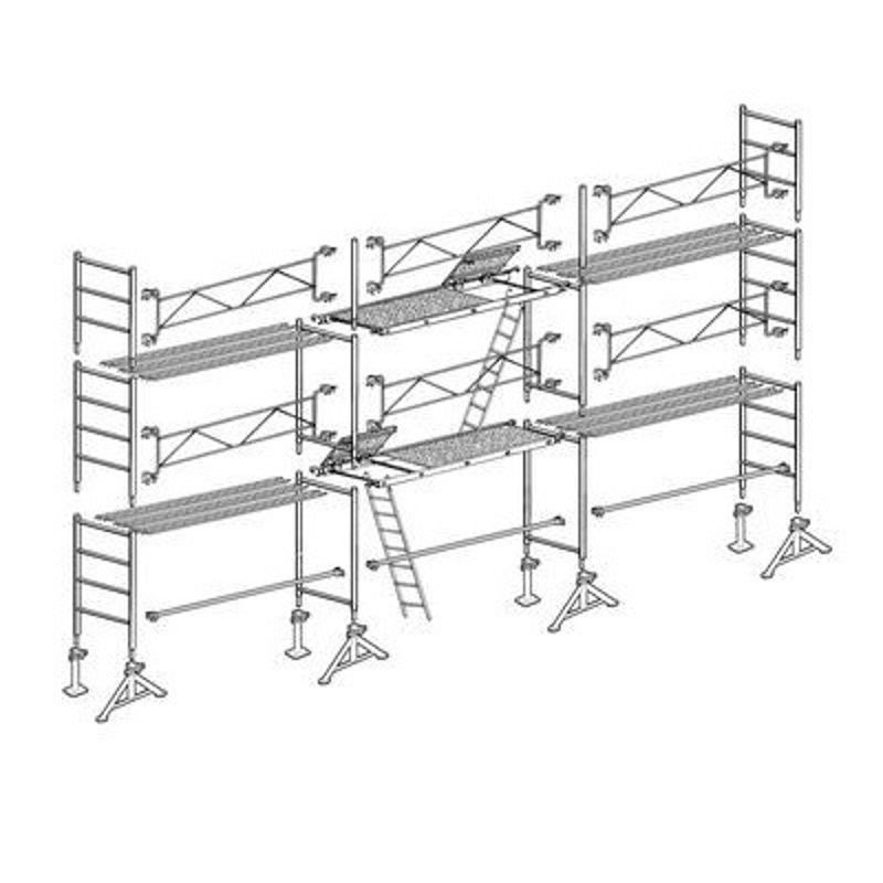 Échafaudage ALTRAD VITO49 60 m² longueur 10 m Hauteur de travail 6 m - L49P060GFP