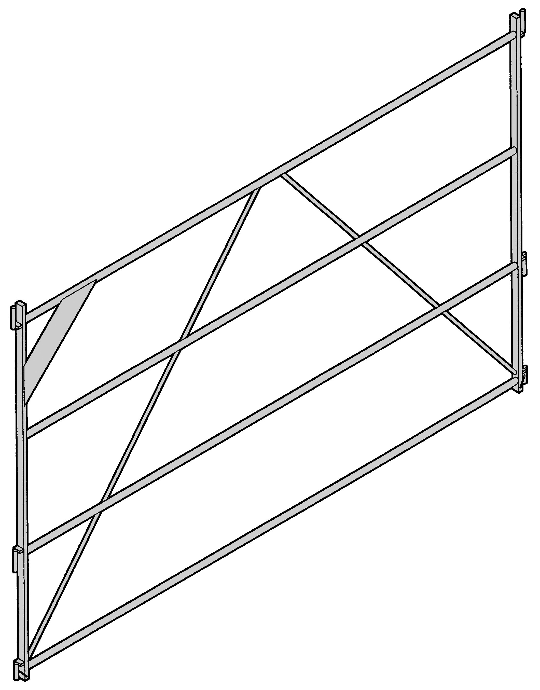 GARDE-CORPS ALTRAD 1,50 M 4 LISSES -N1893