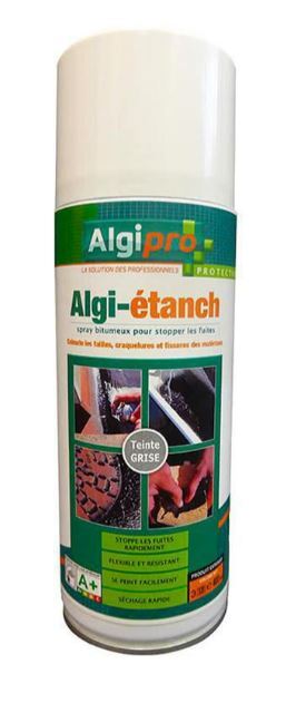 ALGI ETANCH NOIR 400 ML NOIR - Spray d'étanchéité bitumeux pour stopper les fuites - 007002