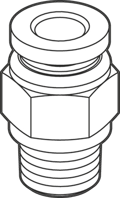 Raccord pneum. (droit) BUISARD - 717494