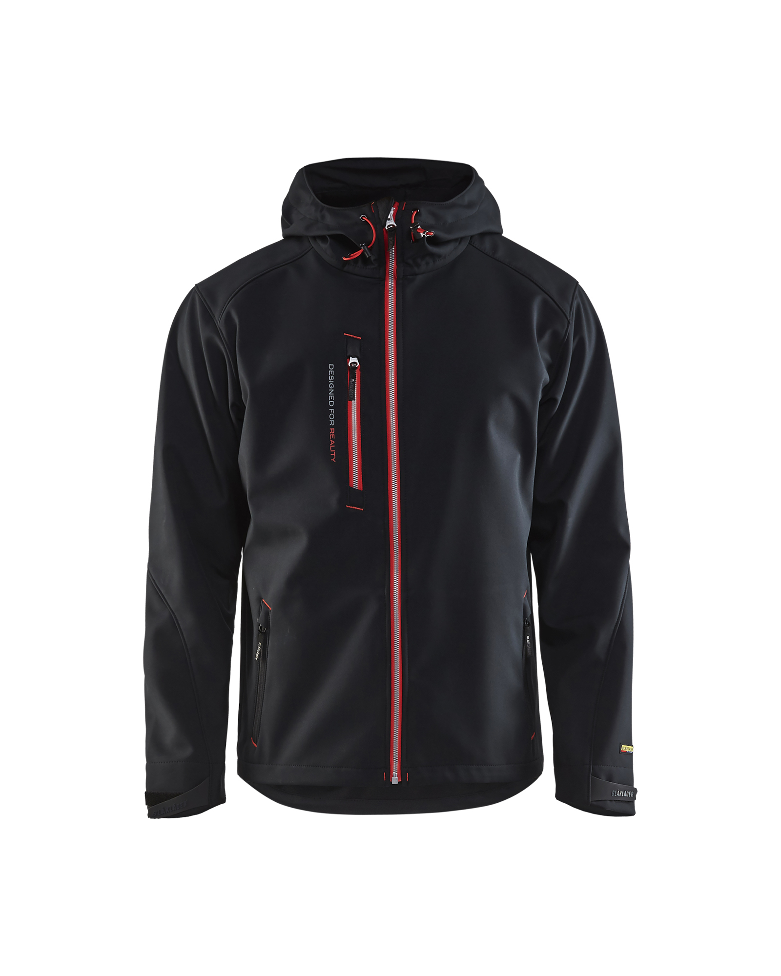 Veste Softshell à capuche Blåkläder 4949 Noir/Rouge Blaklader - 494925179956