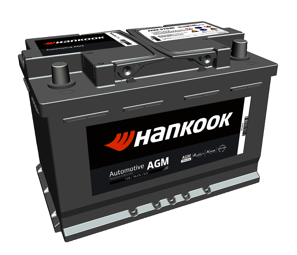 BATTERIE 12V 70Ah 760A 277X174X190 - HANKOOK - AGM 57020