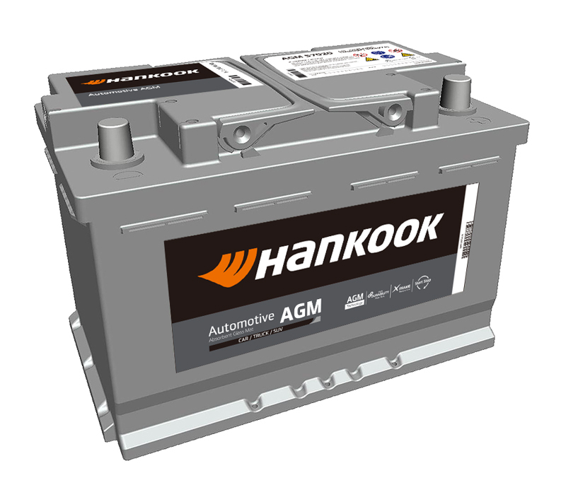 BATTERIE 12V 80Ah 800A 314X174X190 - HANKOOK - AGM 58020