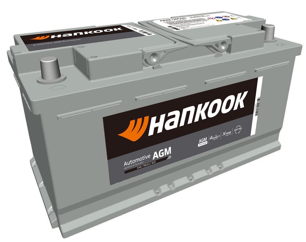 BATTERIE 12V 95Ah 850A 352X174X190 - HANKOOK - AGM 59520