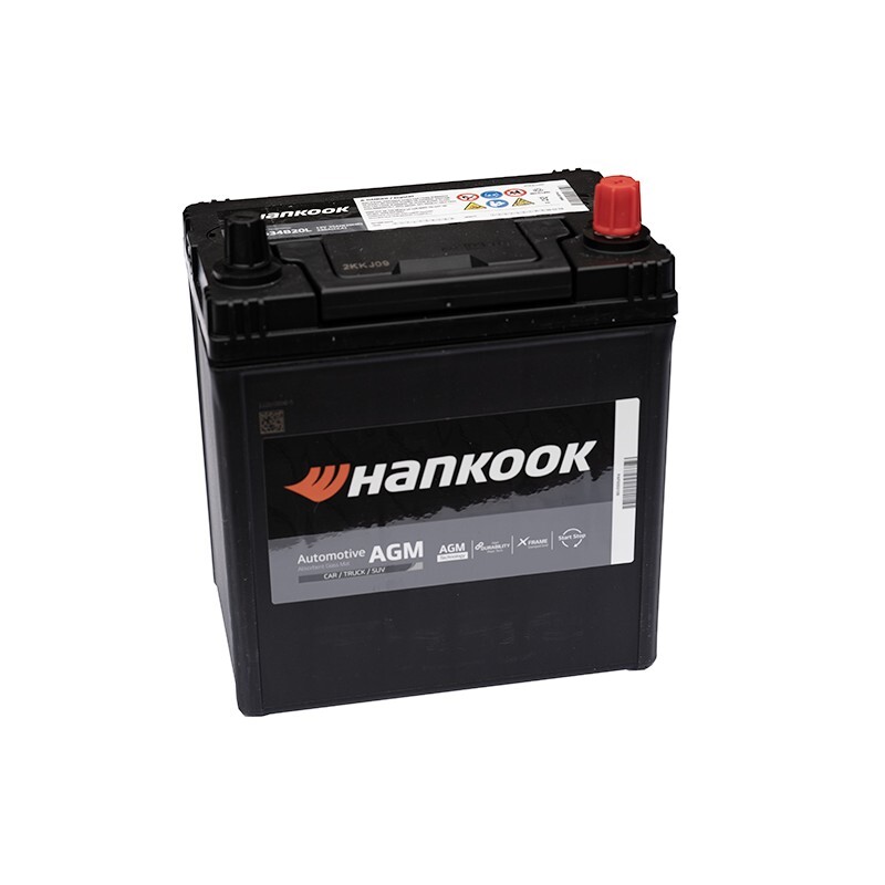 BATTERIE 12V 35Ah 340A 196X127X201 - HANKOOK - AGM S34B20L