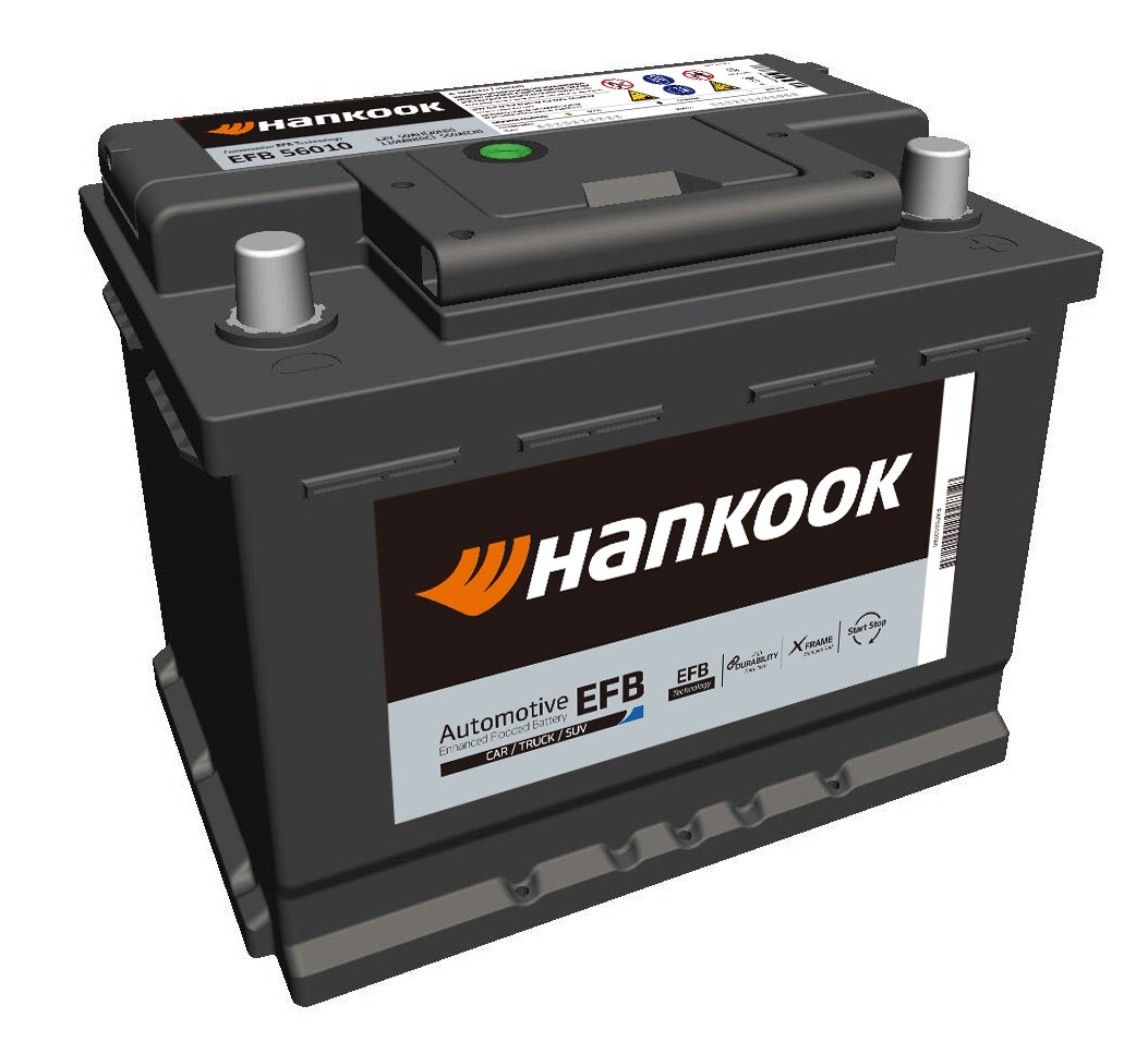 BATTERIE 12V 60Ah 640A 242X174X190 - HANKOOK - EFB 56030