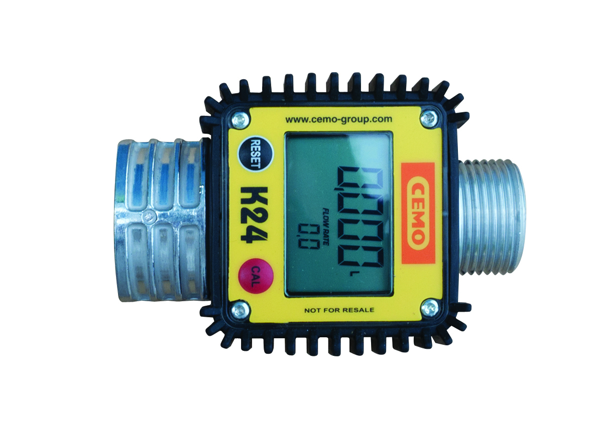 Compteur digital K24, en aluminium 7 à 120 l/min (montage en entrée de pistolet) CEMO - 10157