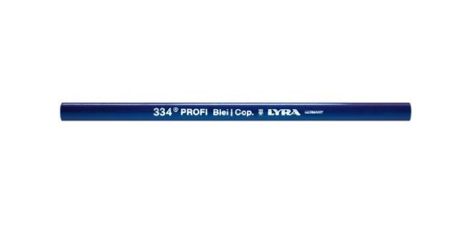 Crayon de charpentier graphite-copiant bleu 24 cm en boîte de 100 LYRA - 4342103