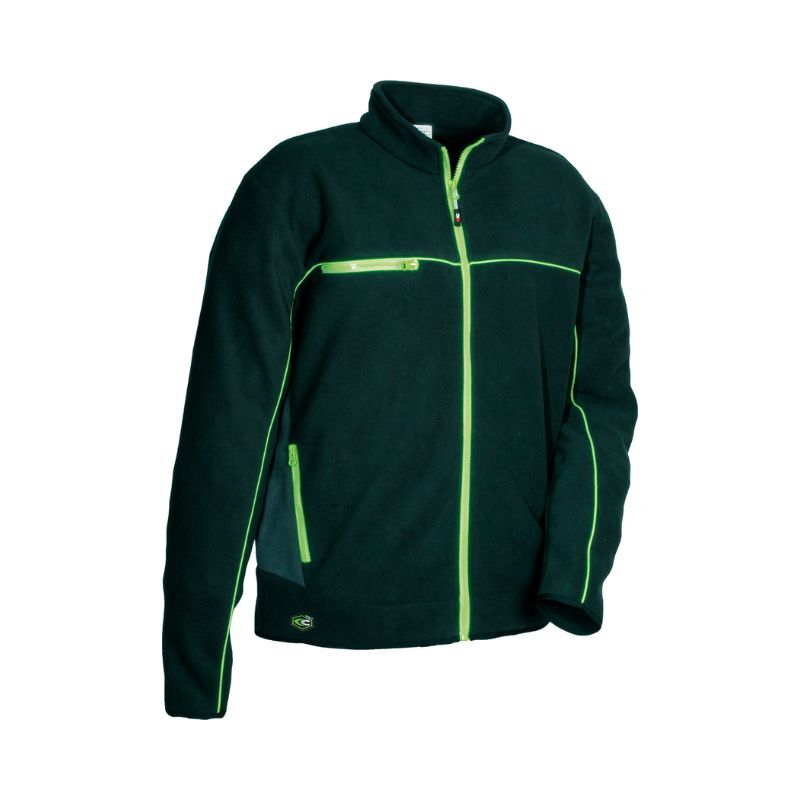 Veste Pile ASYMA noir/antracite/vert citron - Taille standard - COFRA - V375-0-06