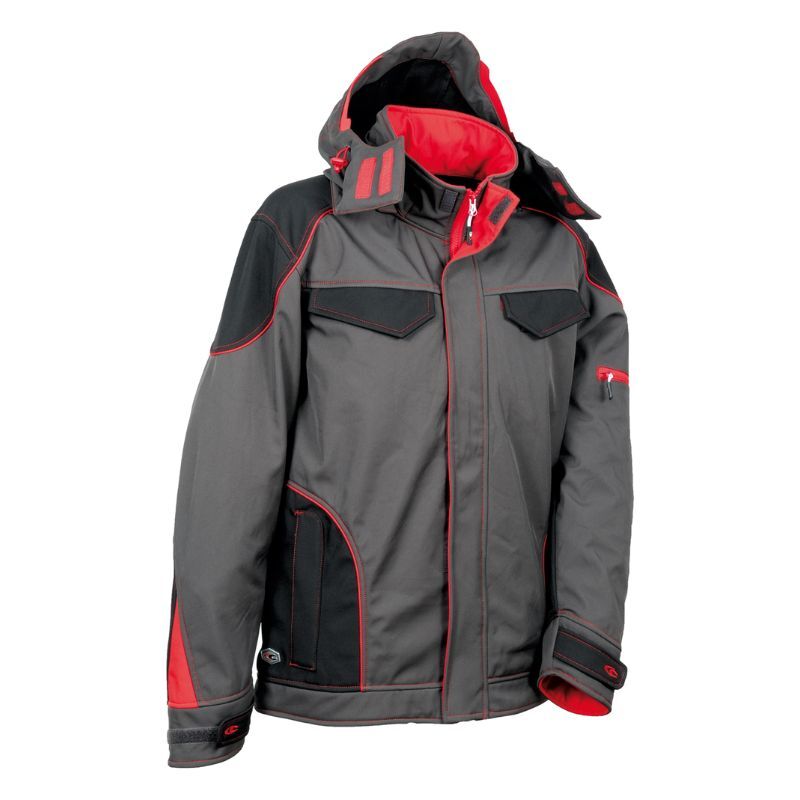 Veste Softshell TECKA anthracite/noir/rouge - Taille standard - COFRA - V415-0-04