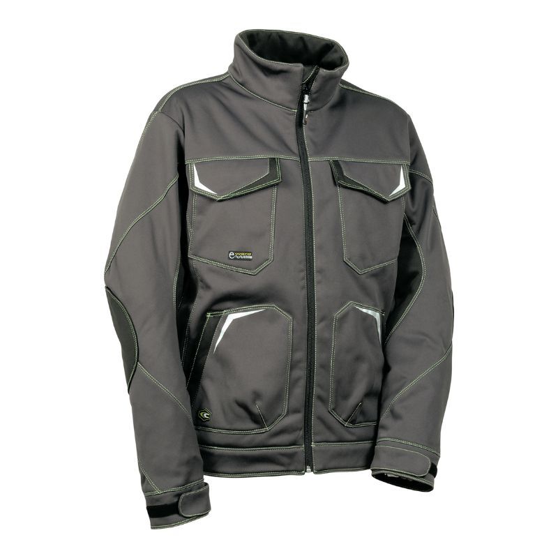 Veste Softshell MIRASSOL anthracite/noir/vert citron  - Taille standard - COFRA - V483-0-04