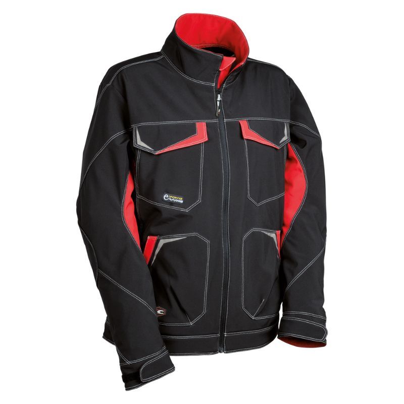 Veste Softshell  MIRASSOL noir/rouge - Taille standard - COFRA - V483-0-05