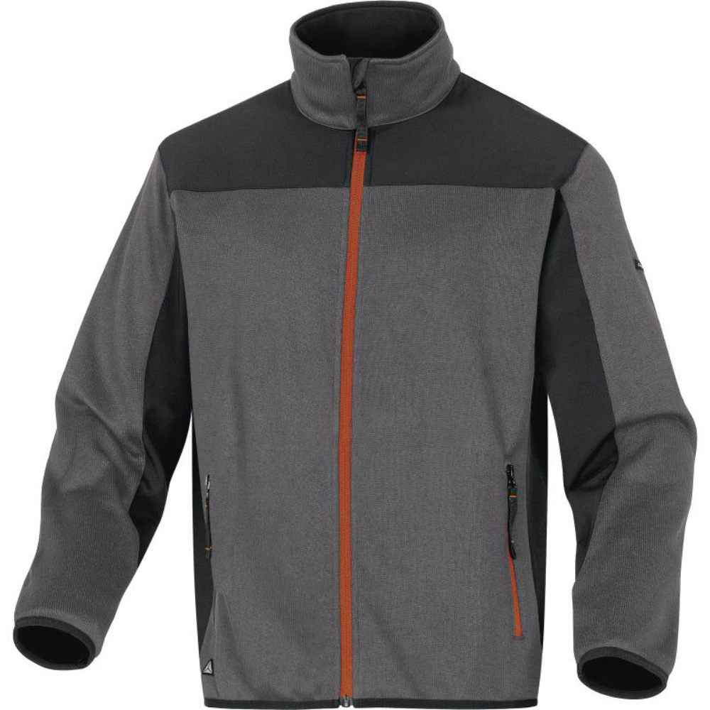 VESTE DELTA PLUS POLAIRE ASPECT PULL POLYESTER GRIS ET ORANGE - D020BEAVEGO