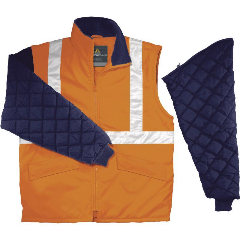 DELTA PLUS - FREEWAY GILET DE SIGNALISATION MANCHES AMOVIBLES ORANGE- FREEWHVOR0