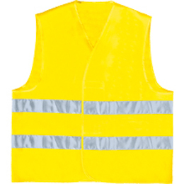 GILET DE SIGNALISATION DELTA PLUS POLYESTER BANDES PARALLELES JAUNE GILP2- GILP2JA0