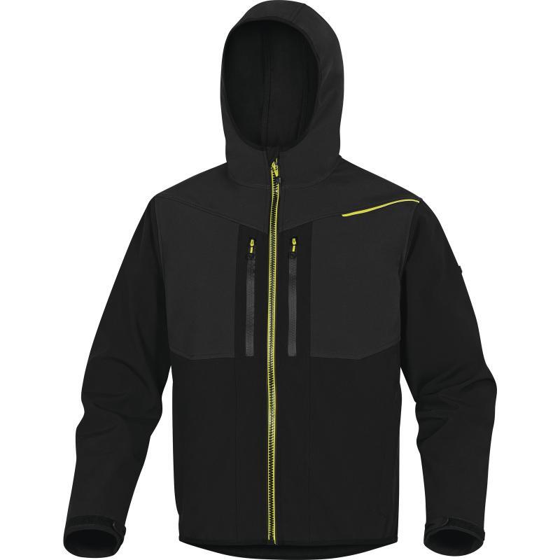 VESTE 'SOFTSHELL' DELTA PLUS HORTEN2 NOIR JAUNE - HORT2NJ0