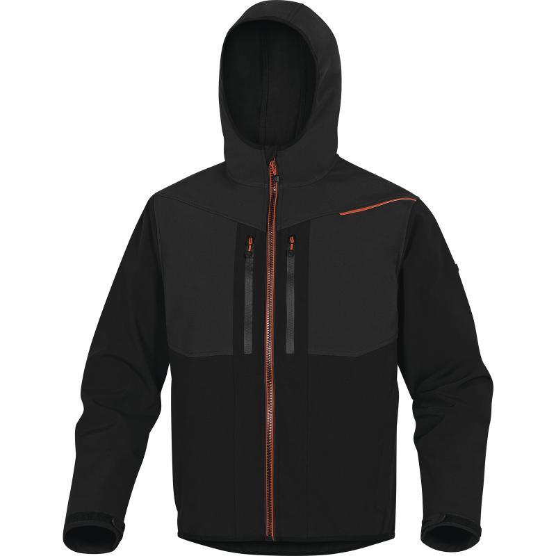 VESTE 'SOFTSHELL' DELTA PLUS HORTEN2 NOIR ORANGE - HORT2NO0