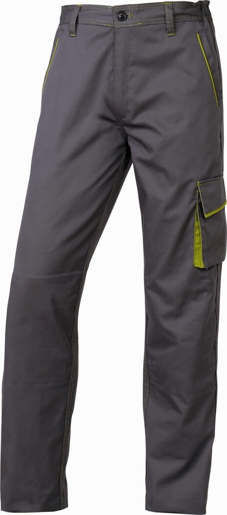 PANTALON DE TRAVAIL DELTA PLUS PANOSTYLE® POLYESTER COTON GRIS / VERT -M6PANGR0