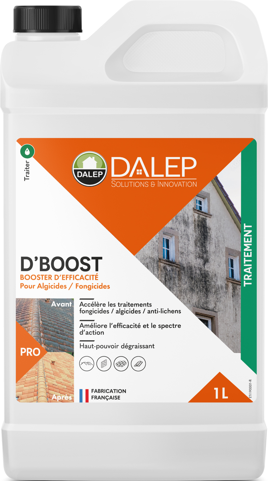 Détergent Additif D'BOOST pour Fongicides et Algicides - Bidon 1 L DALEP - 1.01.0013.01