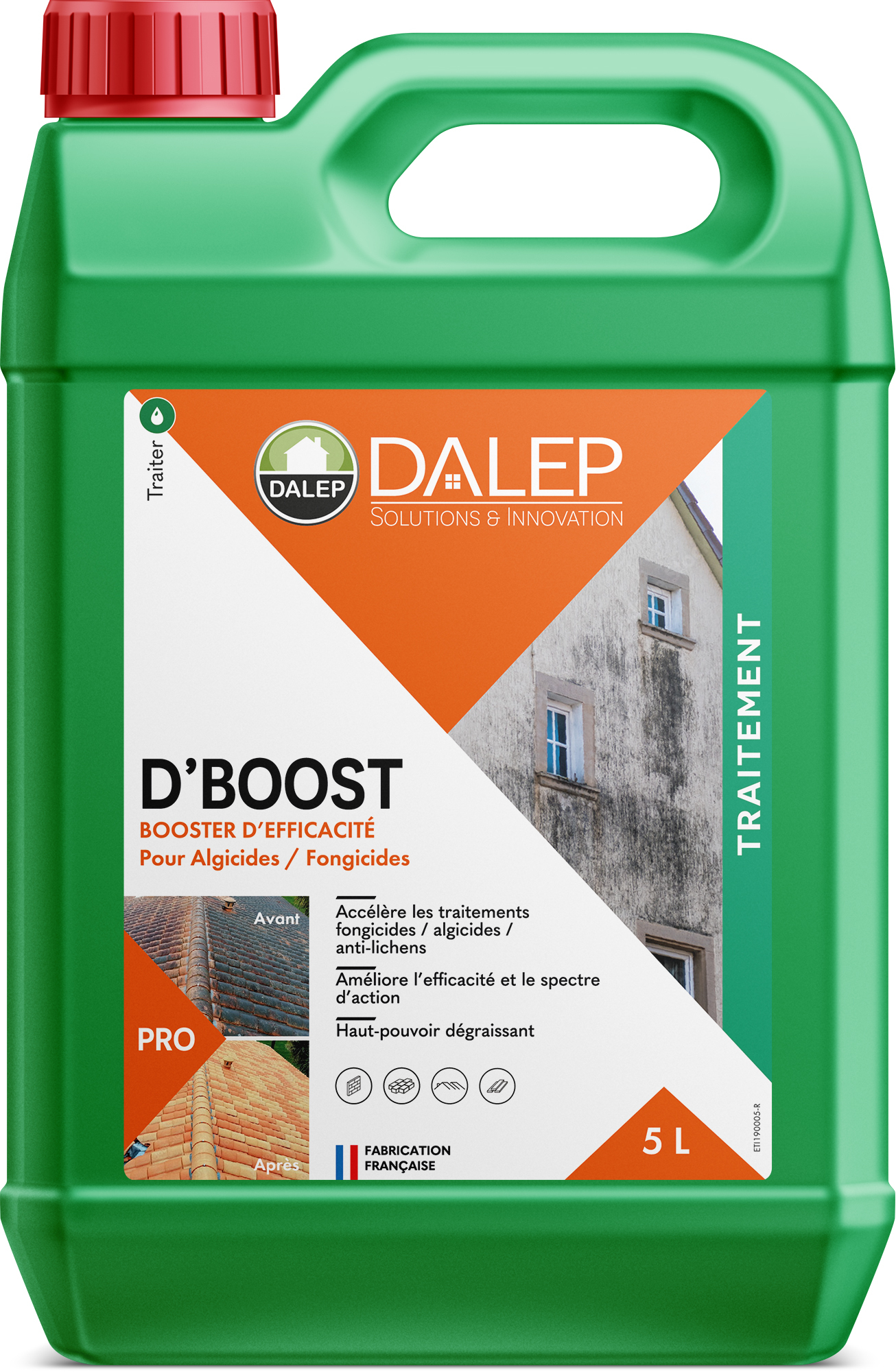 Additif Détergent D'BOOST pour Fongicides et Algicides - Bidon 5 L DALEP - 1.01.0013.03