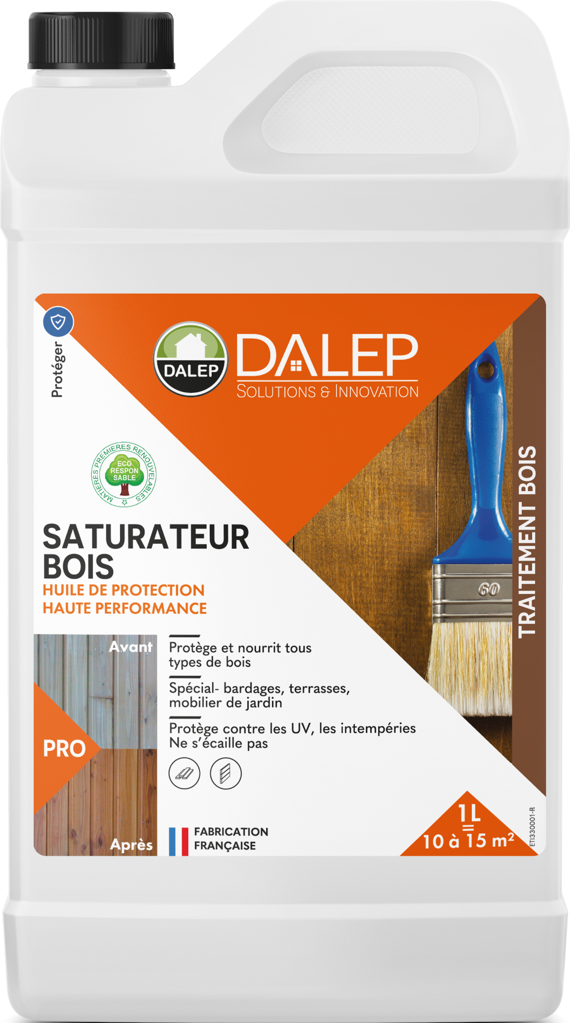 Huile de Protection SATURATEUR BOIS Haute Performance - Bidon 1 L DALEP - 1.03.0036.01