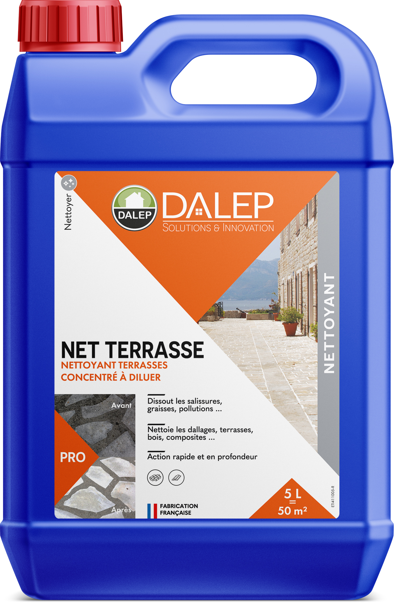 Nettoyant Terrasses Concentré NET TERRASSE - Bidon 5 L DALEP - 1.04.0047.03