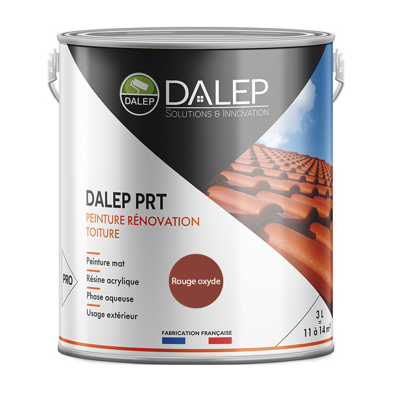 DALEP PRT ROUGE OXYDE Peinture Rénovation Toiture - Seau 3L - DALEP -1.06.0126.30 