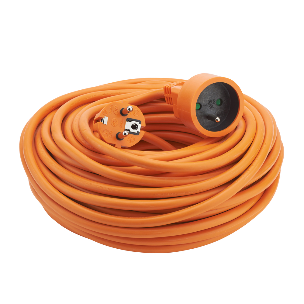 RALLONGE JARDIN 2P+T 16A 3G1,5 MM² HO5VV-F 25M ORANGE - DEBFLEX - 344259