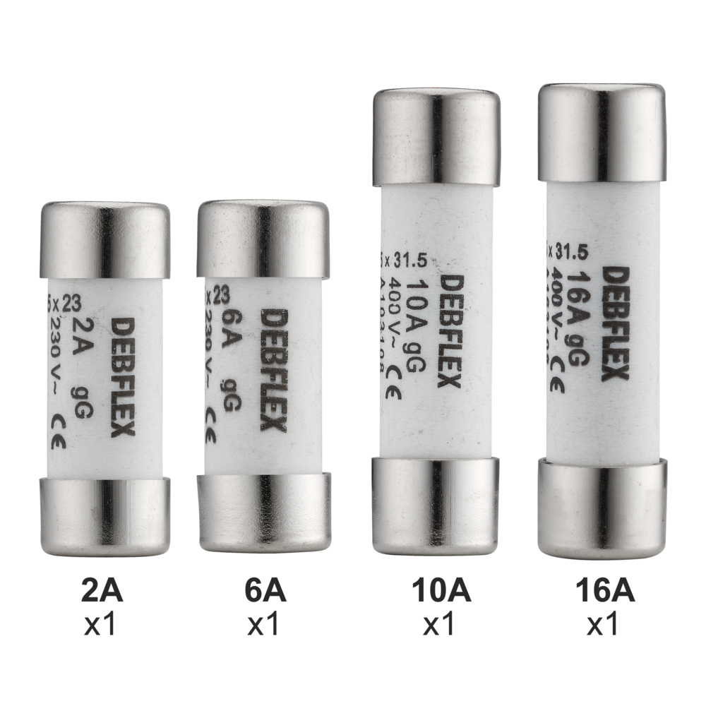 4 FUSIBLES AVEC VOYANT 1X (2A, 6A, 10A, 16A) - DEBFLEX - 715015