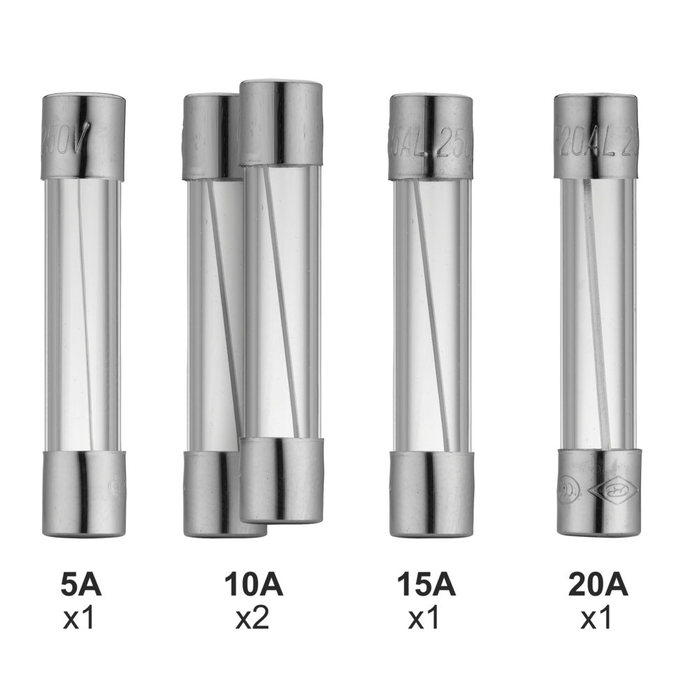 5 FUSIBLES VERRES 1X ( 5A, 15A, 20A) 2X 10A - DEBFLEX - 715020