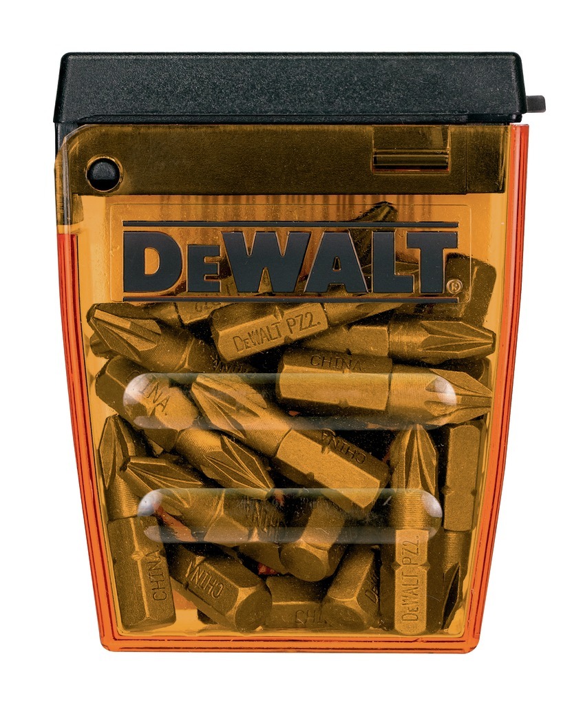 Coffret embouts de vissage PZ2 25 mm DEWALT, 25 pièces - DT71521-QZ