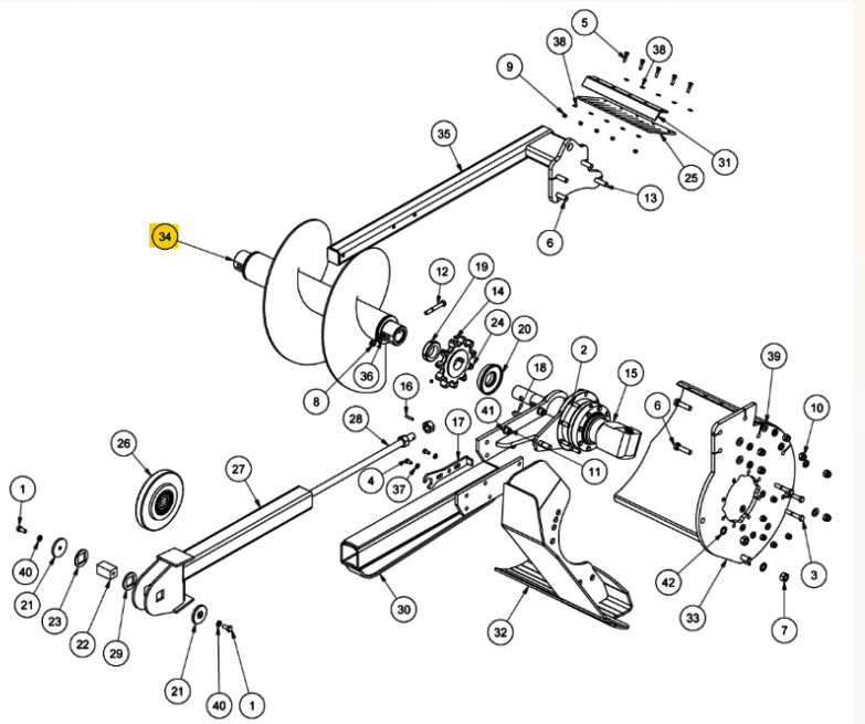 VIS SANS FIN EXTRACTION TERRE BIGFOOT XD900