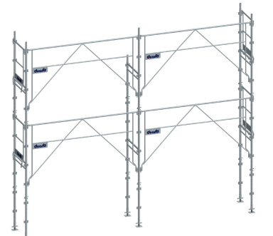 Echafaudage FACADE DUARIB 42M2 Structure seule (sans planchers, ni plinthes, ni accès) Equipée de garde- corps EXMDS - FDC02ST