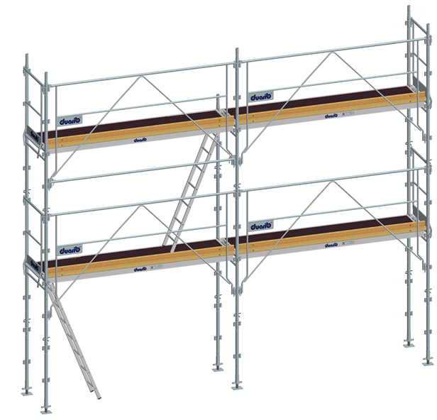 Echafaudage FACADE DUARIB 42M2 Equipée de garde- corps EXMDS Planchers acier - FDC02