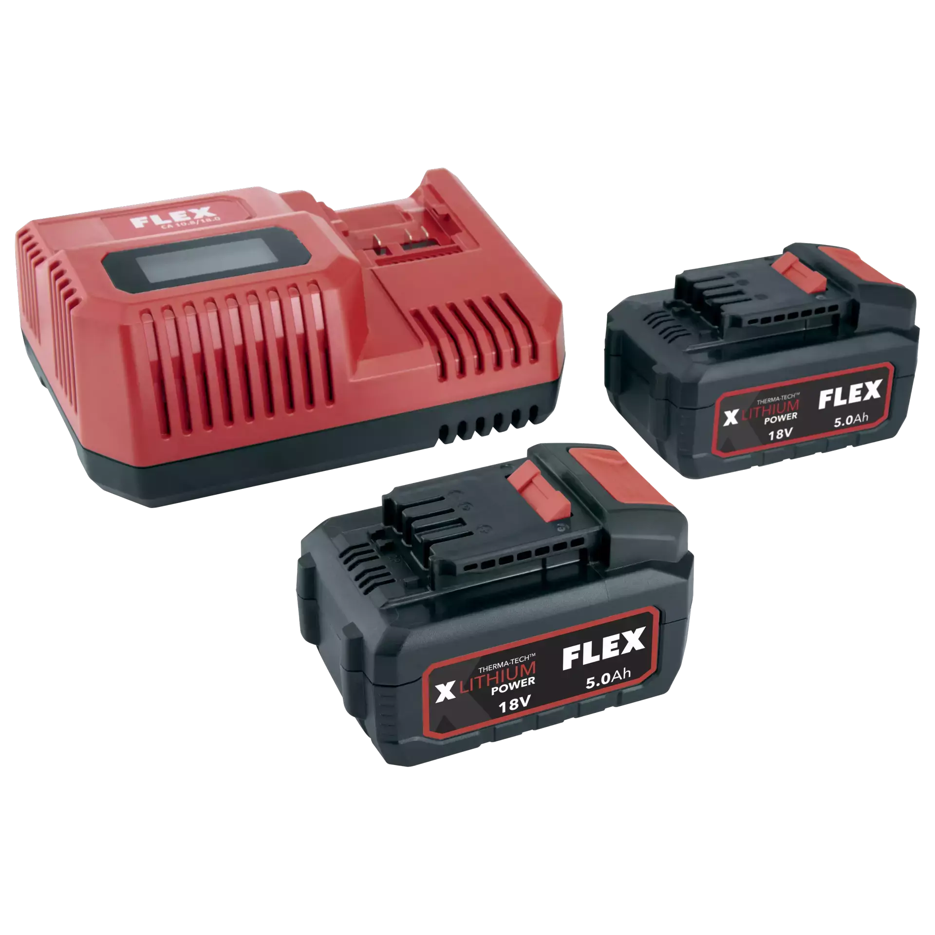 Pack 2 batteries FLEX 18V 5Ah + chargeur - 491349