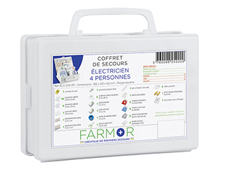 COFFRET DE SECOURS FARMOR ELECTRICIEN 4 PERSONNES-ELC2110PP