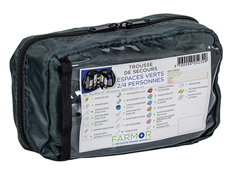 Trousse de secours FARMOR Espaces Verts 2/4 personnes-TRO8010TP