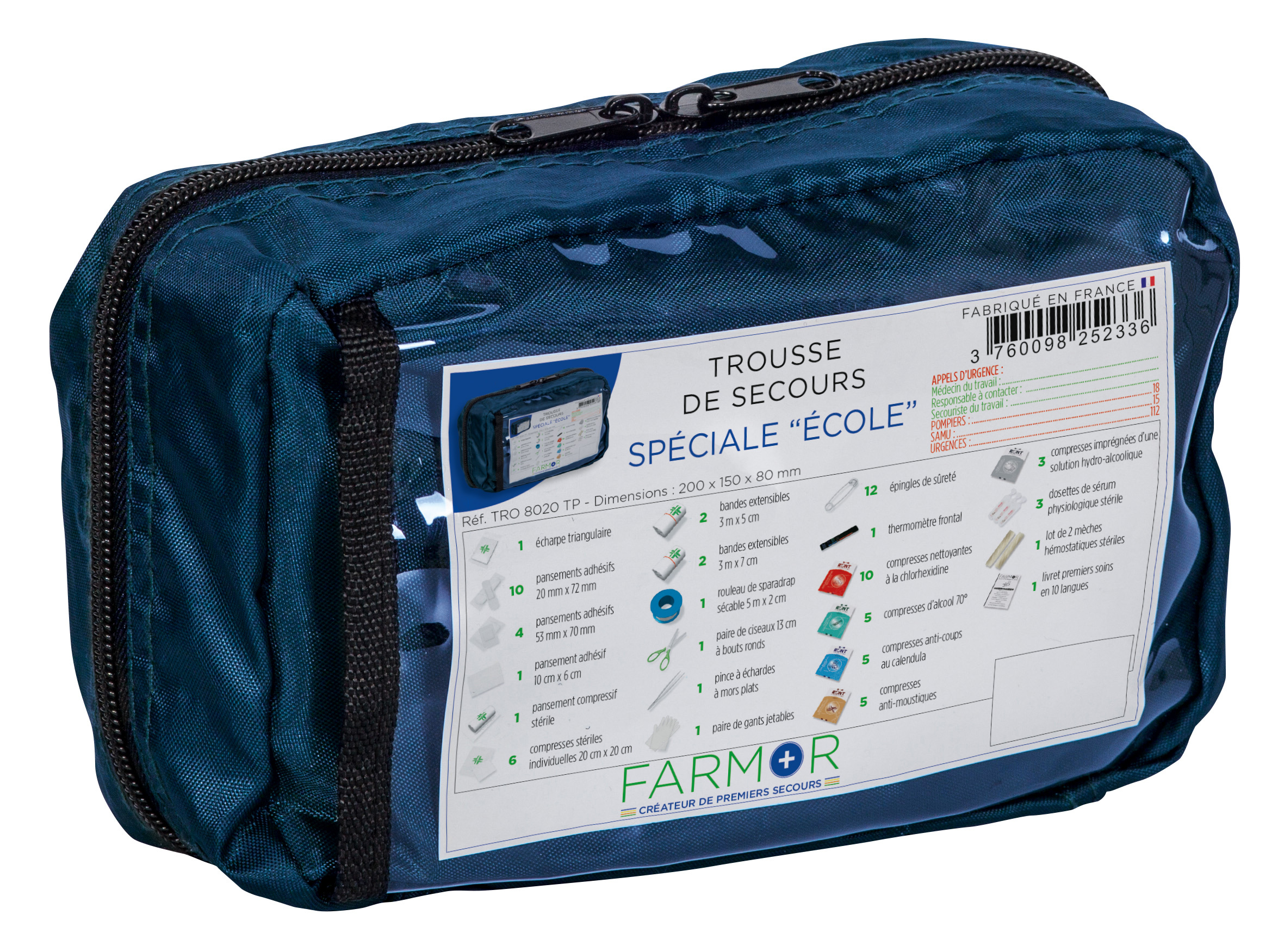 Trousse de secours FARMOR Ecole - Centres Aérés-TRO8020TP