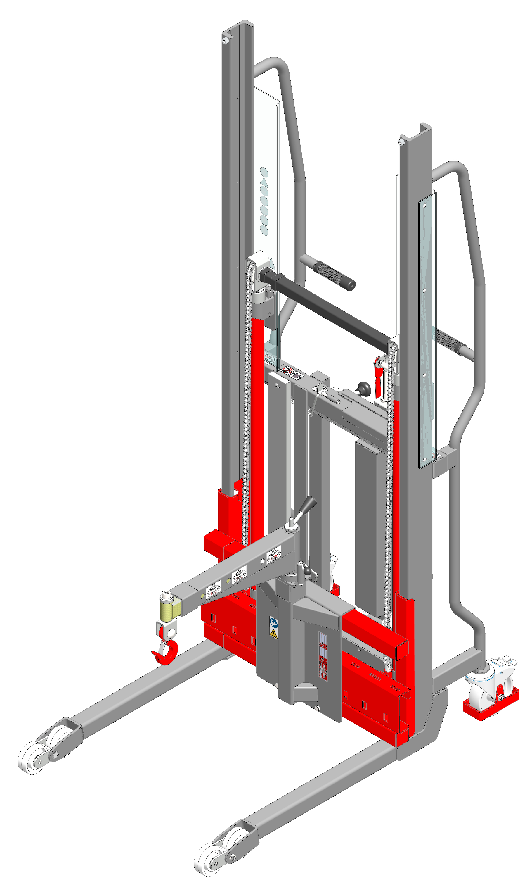 Gerbeur Lev à levée manuelle avec potence - 400 kg - FIMM - 855010519