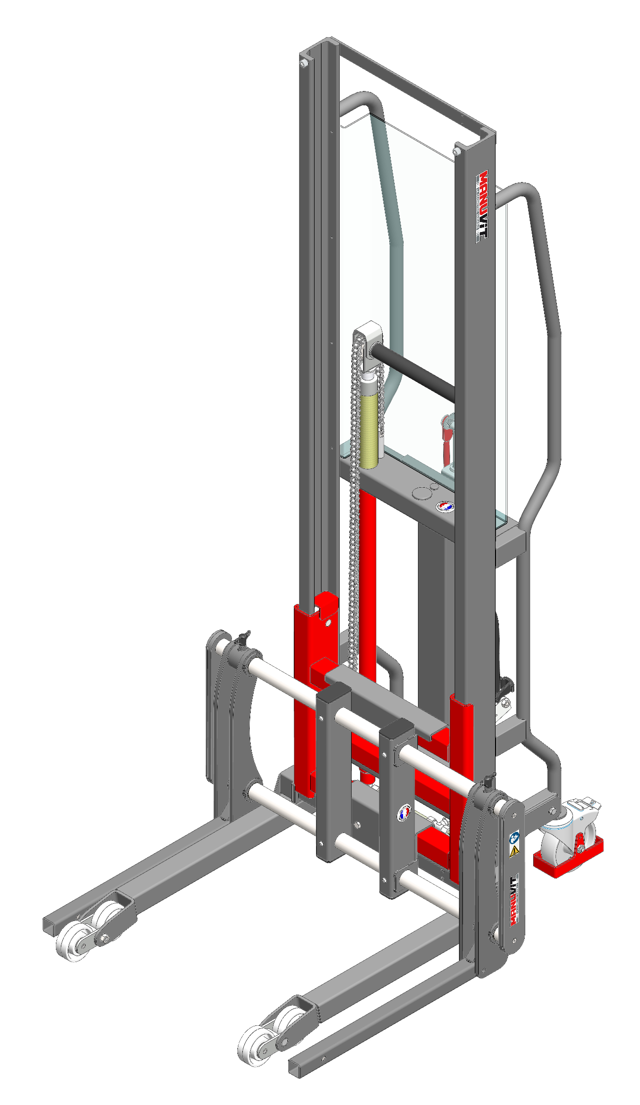 Gerbeur Levfix à levée manuelle avec fourches coulissantes 600 kg - FIMM - 855010530