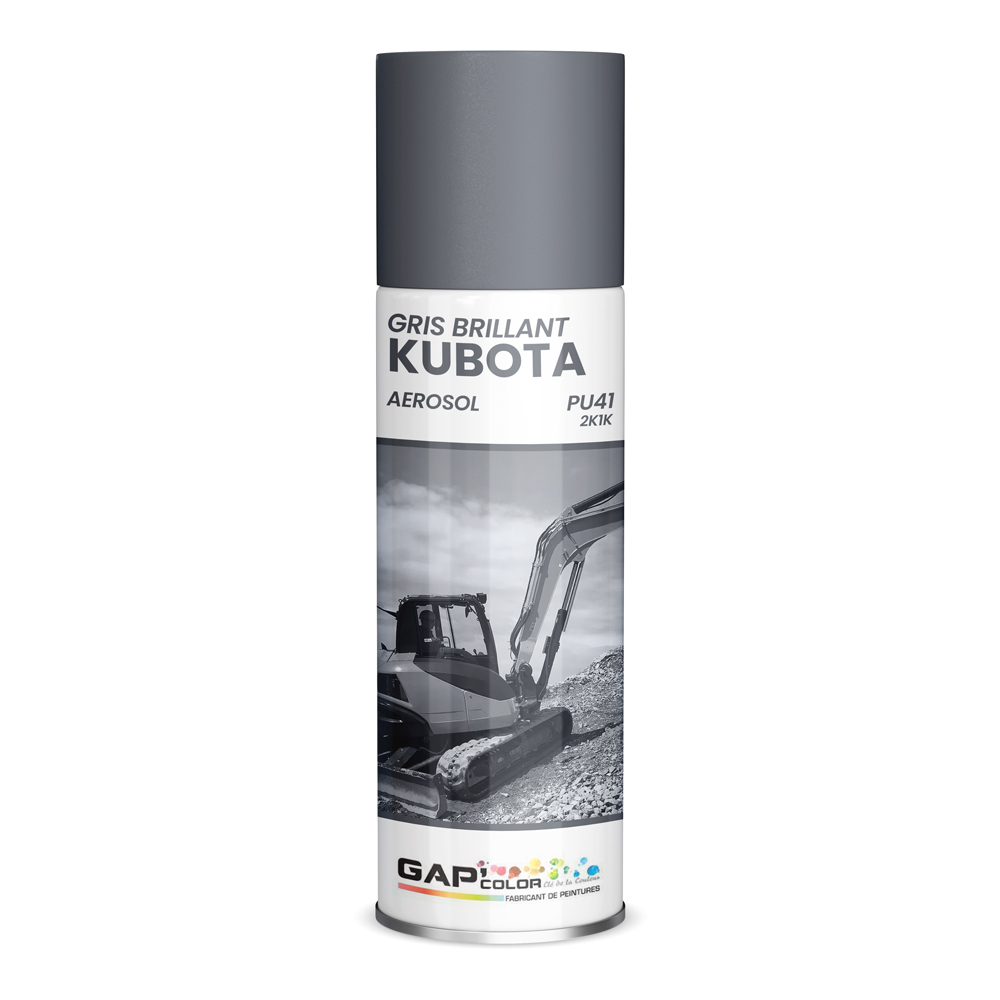 AEROSOL PU41 BRILLANTE 2K1K GRIS KUBOTA