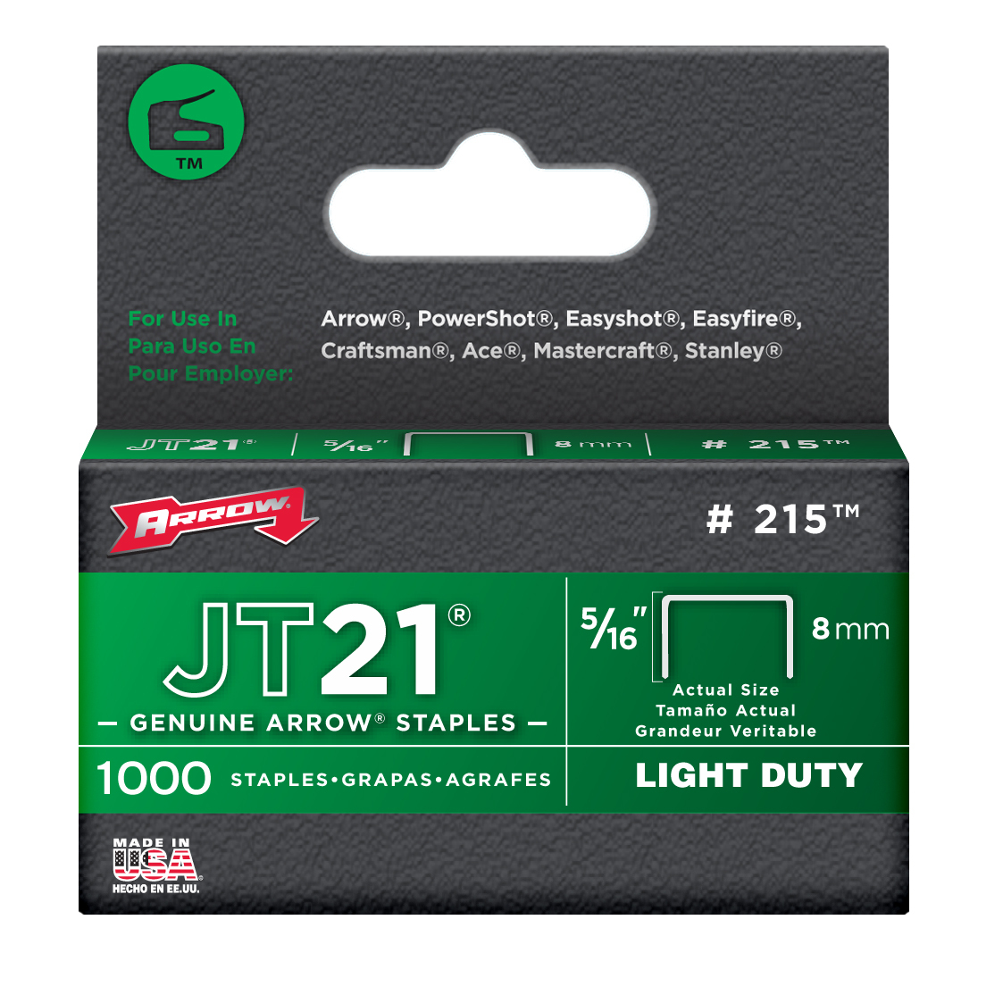 Agrafes JT21 - 8mm - bte de 1000 VINMER - 031010