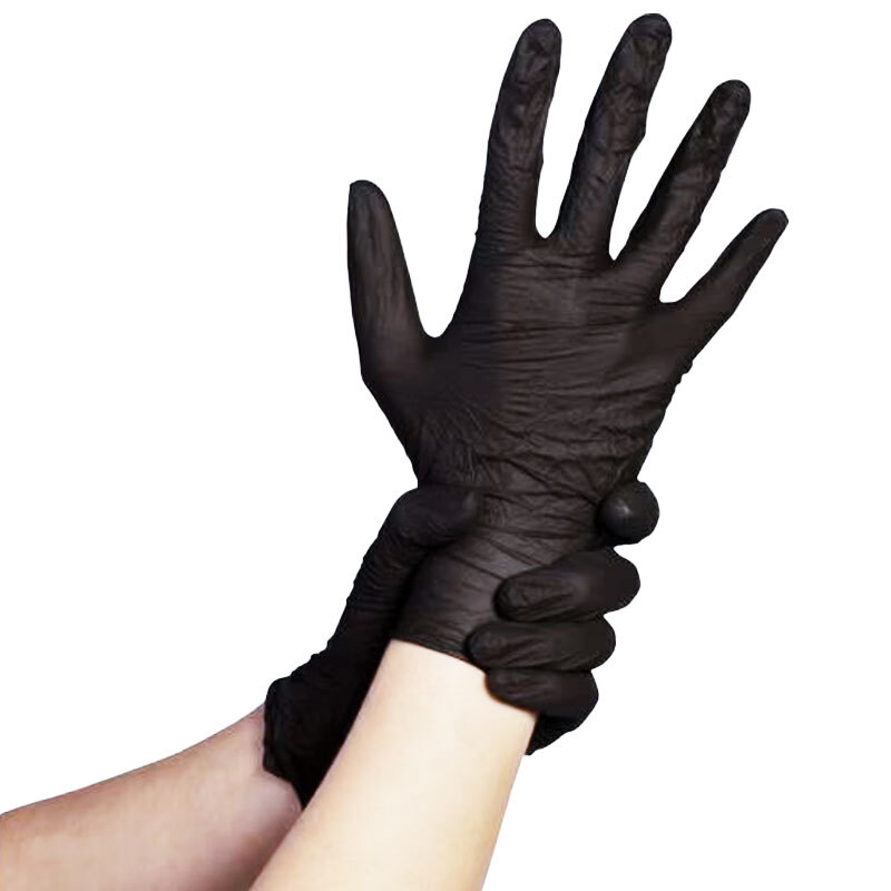 100 GANTS NITRIL NOIRS NON POUD T L - Q314ZLA