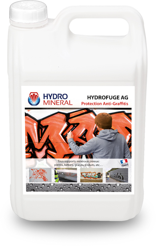 Produit organique décapant Graphittis et Tags AG hydrofuge  tous supports 5 Kg HYDRO MINERAL - AG5