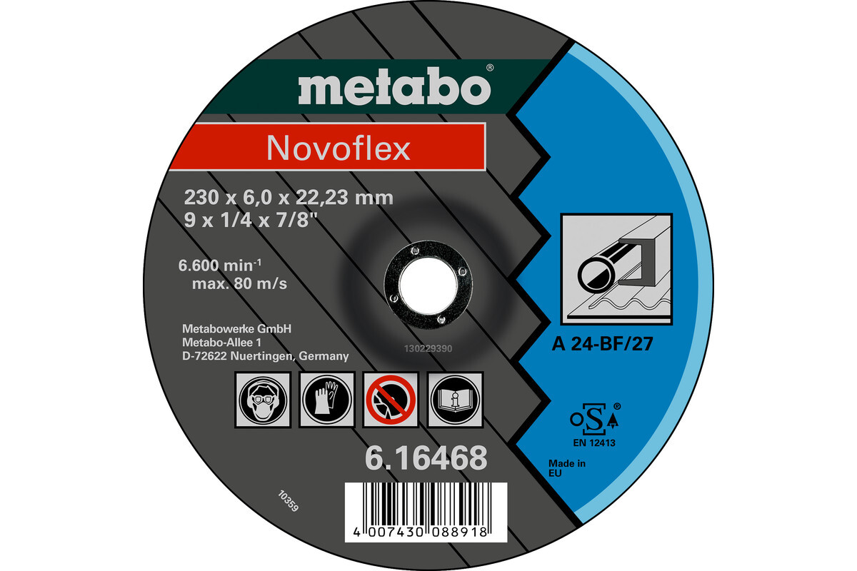 Novoflex 125 x 6,0 x 22,23 acier, SF 27 - METABO - 616462000