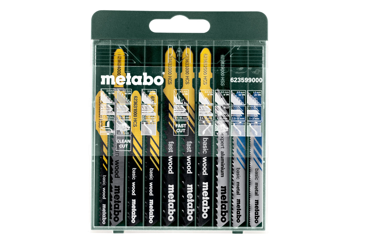 Assortiment de lames de scies sauteuses - SP, 10 pièces - METABO - 623599000