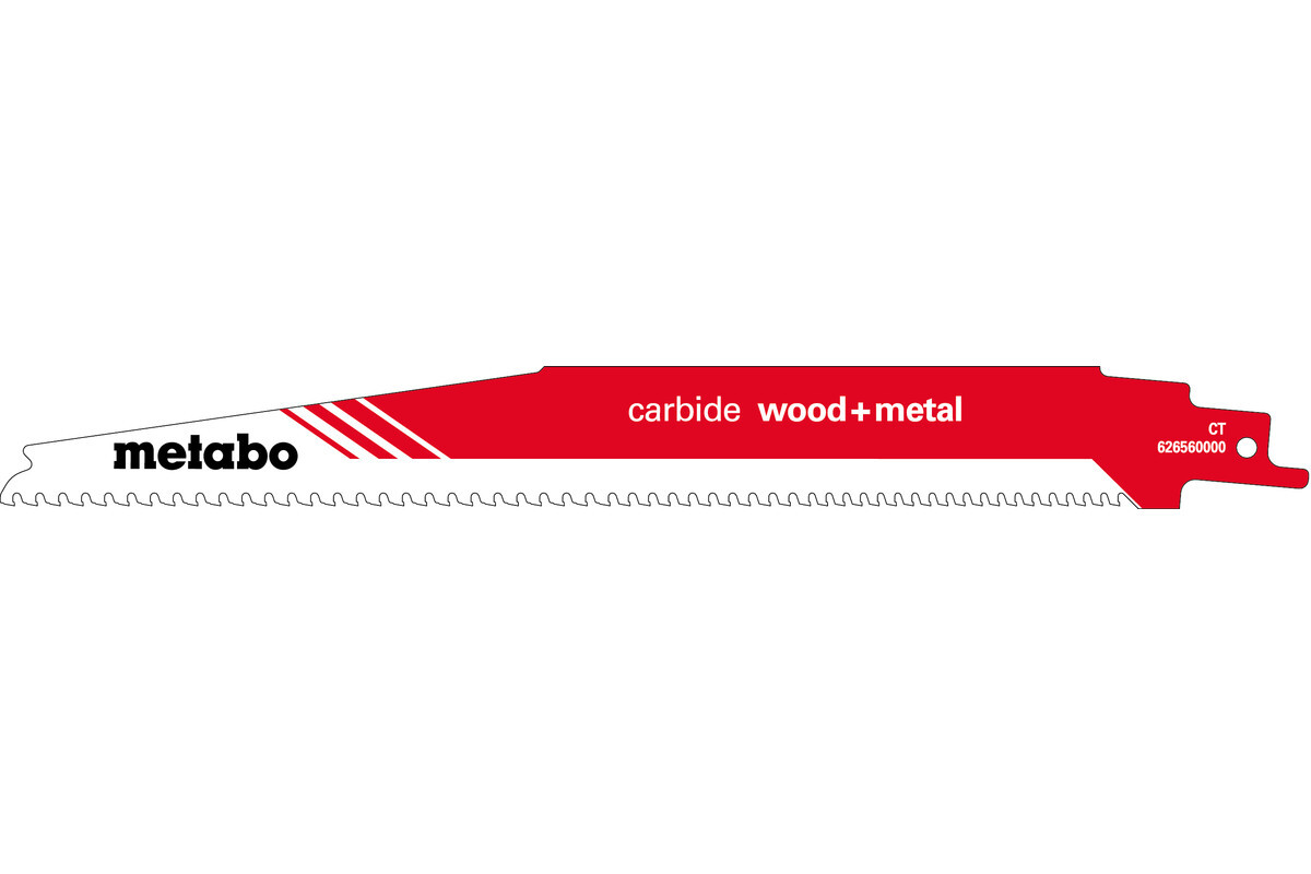 Lame de scie sabre « carbide wood + metal » 225 x 1,25 mm - METABO - 626560000