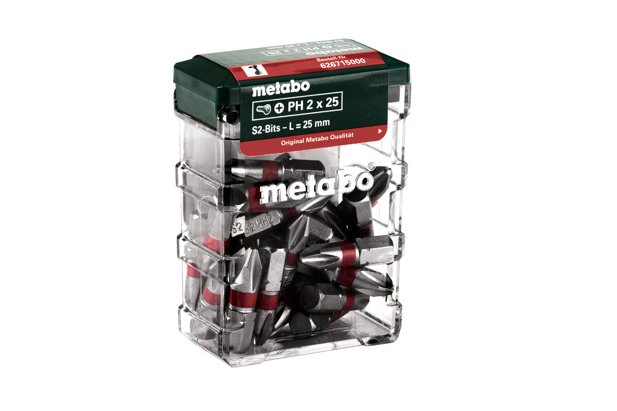 Coffret d'embouts PH2, SP, 25 pièces - METABO - 626715000