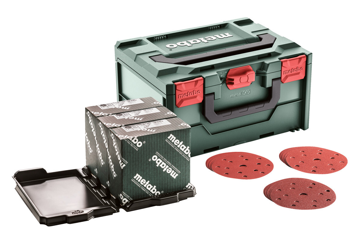 Set d'abrasifs « multi-hole » metaBOX, 150, B + M - METABO - 626756000