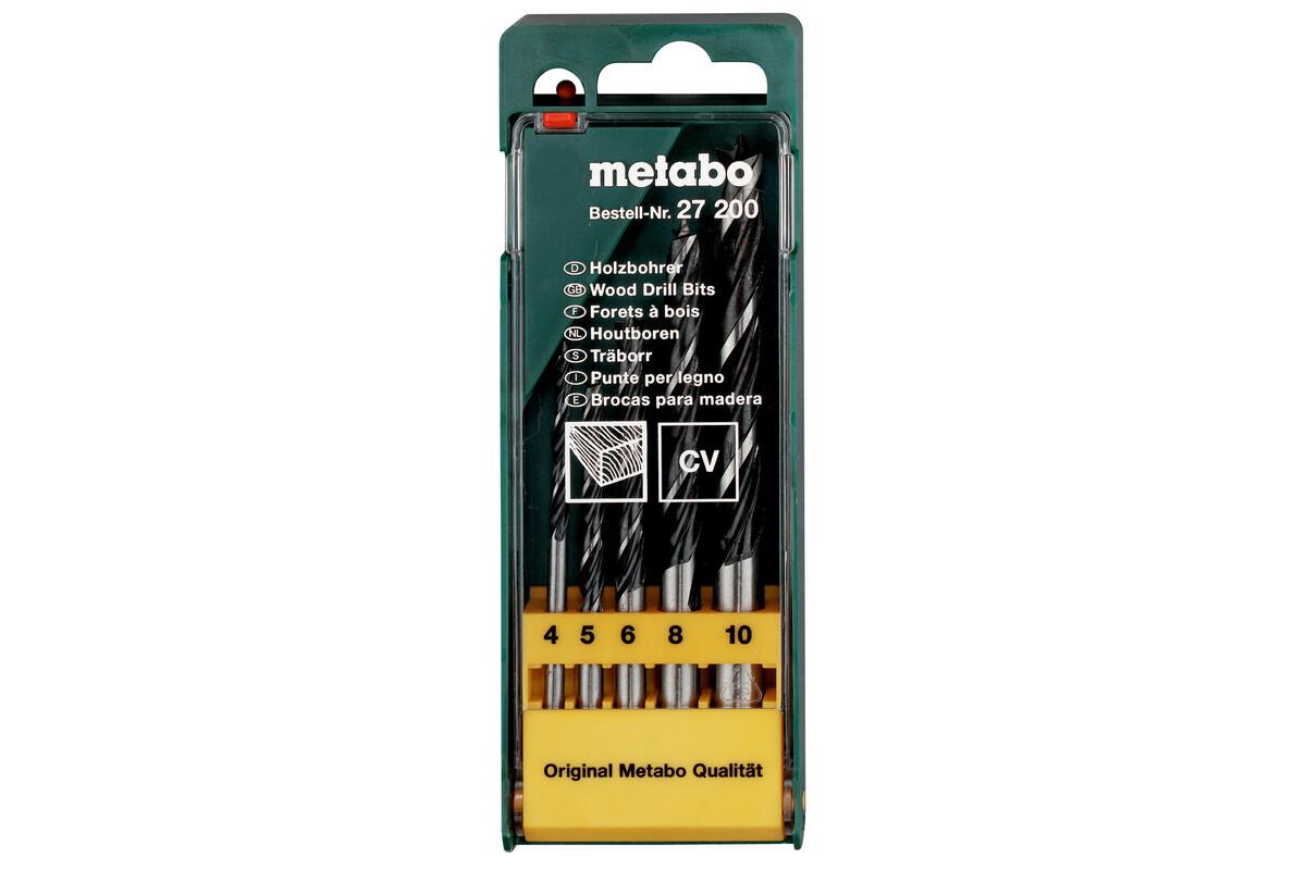 Coffret de mèches à bois, 5 pièces - METABO - 627200000